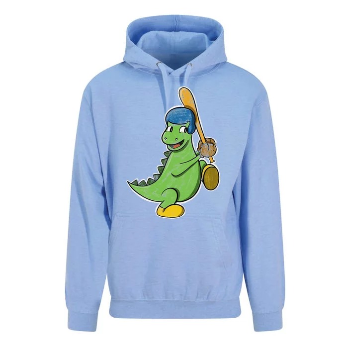 Baseball Player Dinosaur  T Rex Birthday Gift Unisex Surf Hoodie