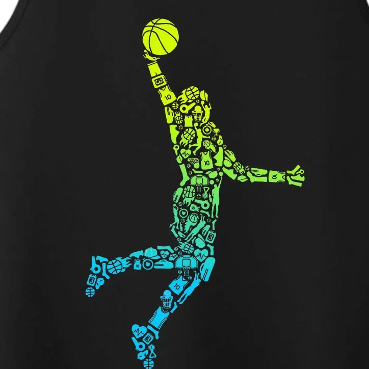 Basketball Players Dunking Performance Tank