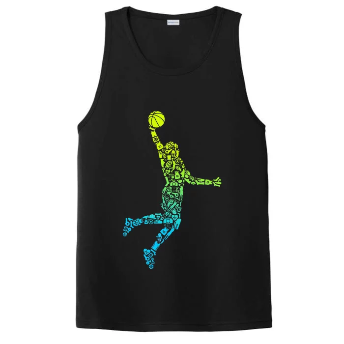 Basketball Players Dunking Performance Tank