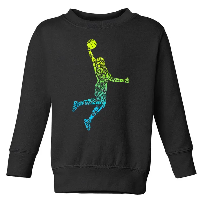 Basketball Players Dunking Toddler Sweatshirt