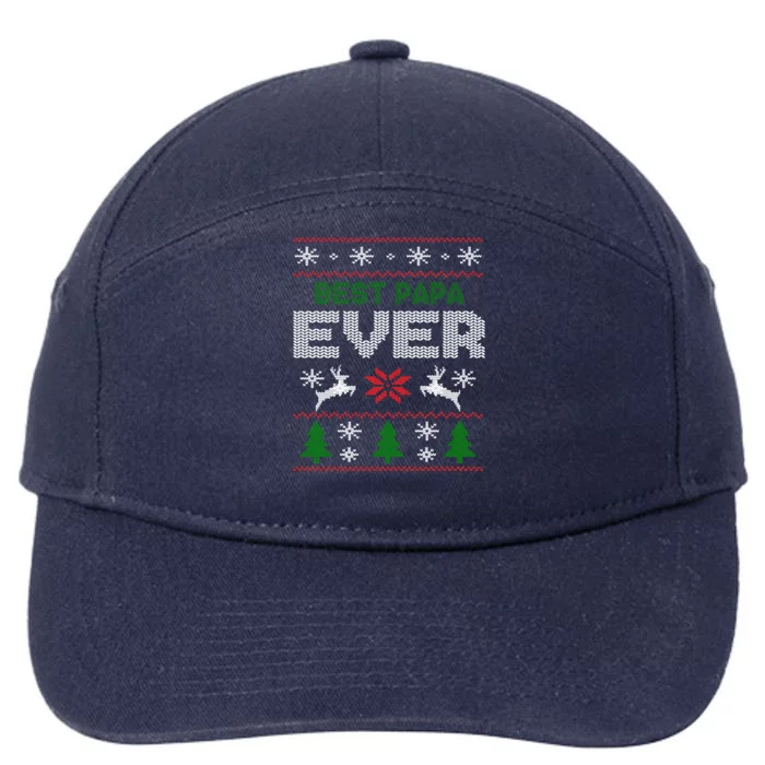 Best Papa Ever Gift Christ 7-Panel Snapback Hat