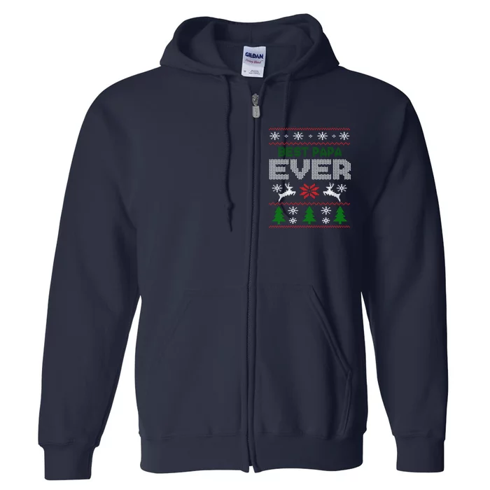 Best Papa Ever Gift Christ Full Zip Hoodie