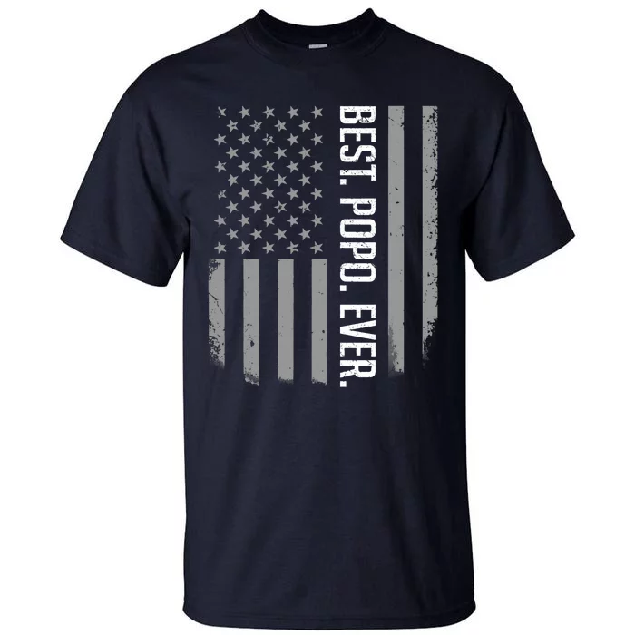 Best Popo Ever US American Flag Gifts For Father's Day Tall T-Shirt