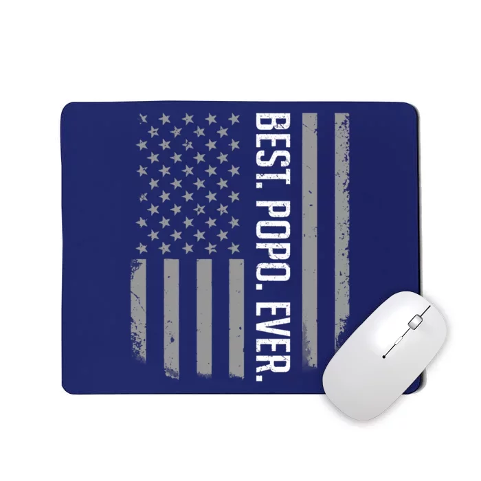 Best Popo Ever US American Flag Gifts For Father's Day Mousepad