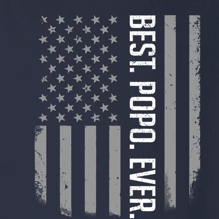 Best Popo Ever US American Flag Gifts For Father's Day Toddler Long Sleeve Shirt