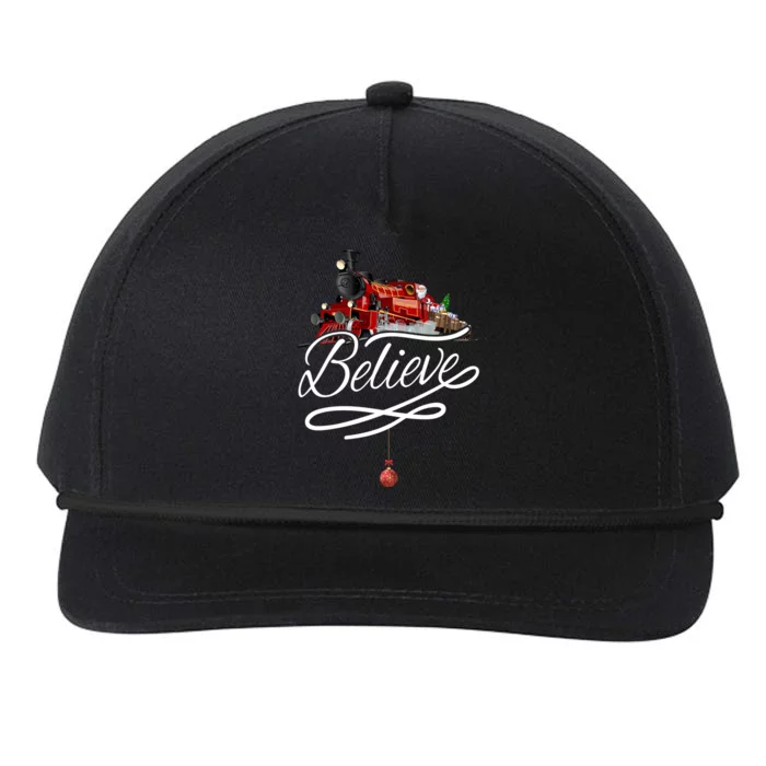 Believe Polar Express Christmas Holiday Train Snapback Five-Panel Rope Hat