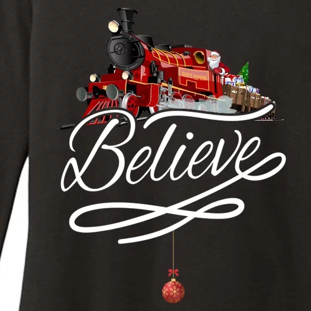 Believe Polar Express Christmas Holiday Train Womens CVC Long Sleeve Shirt