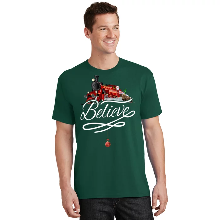 Believe Polar Express Christmas Holiday Train T-Shirt