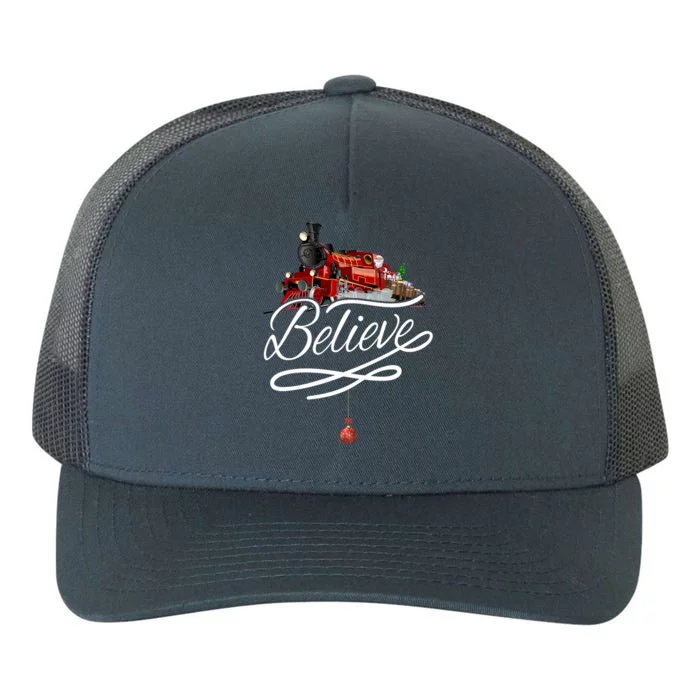 Believe Polar Express Christmas Holiday Train Yupoong Adult 5-Panel Trucker Hat