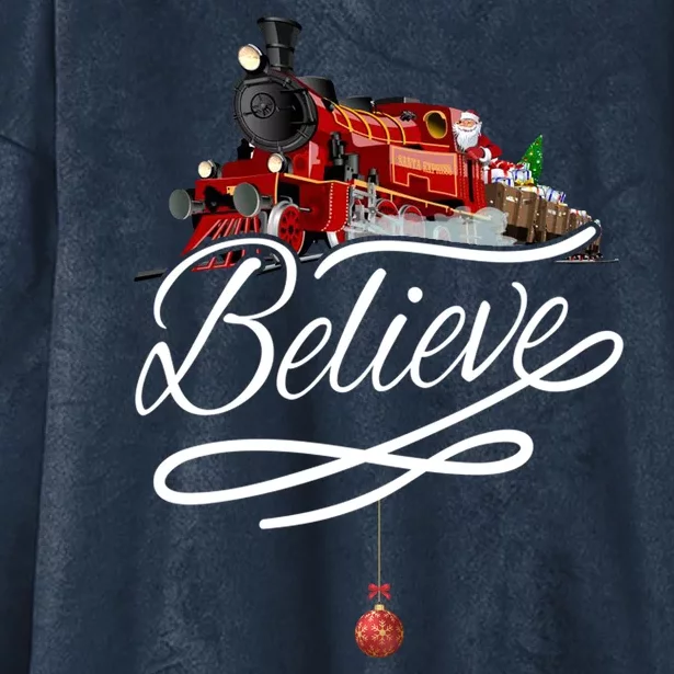 Believe Polar Express Christmas Holiday Train Hooded Wearable Blanket