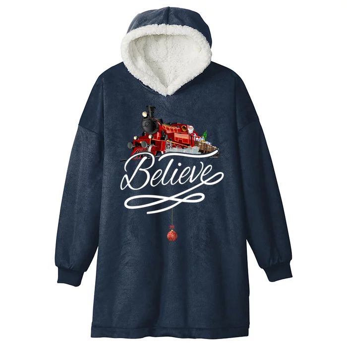 Believe Polar Express Christmas Holiday Train Hooded Wearable Blanket