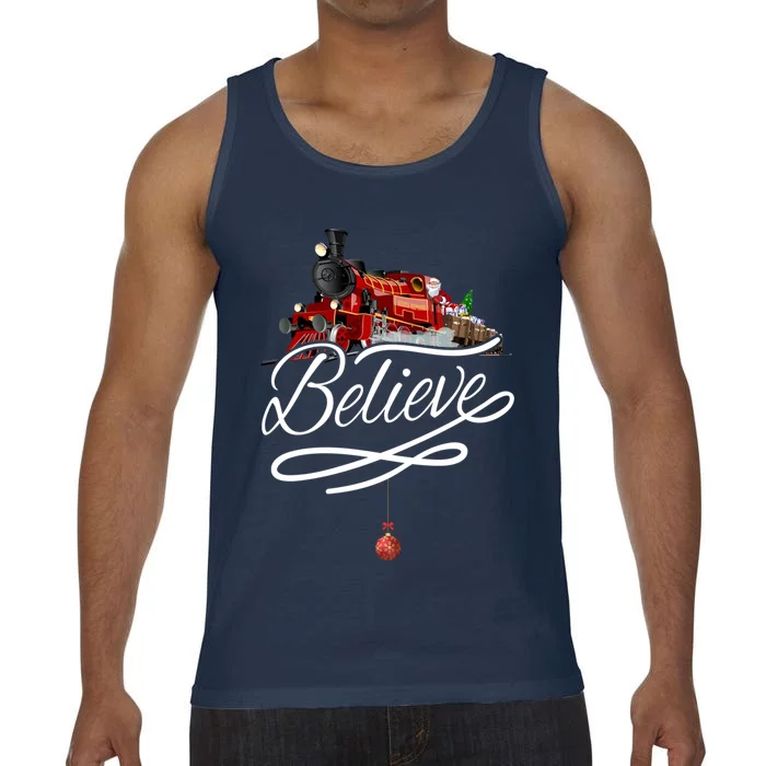Believe Polar Express Christmas Holiday Train Comfort Colors® Tank Top