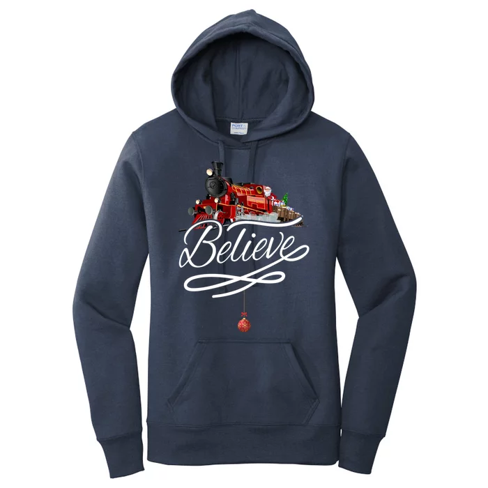 Believe Polar Express Christmas Holiday Train Women's Pullover Hoodie