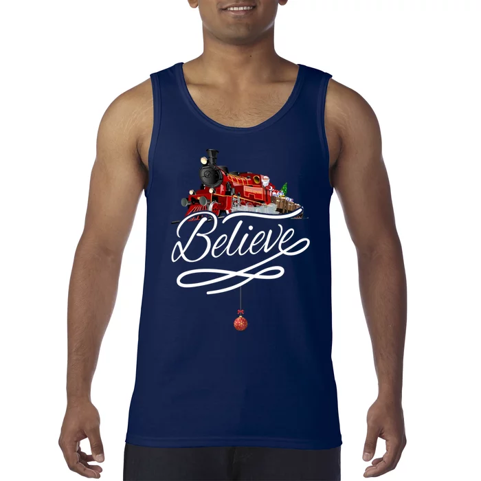 Believe Polar Express Christmas Holiday Train Tank Top