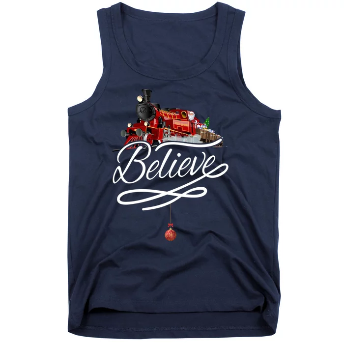 Believe Polar Express Christmas Holiday Train Tank Top