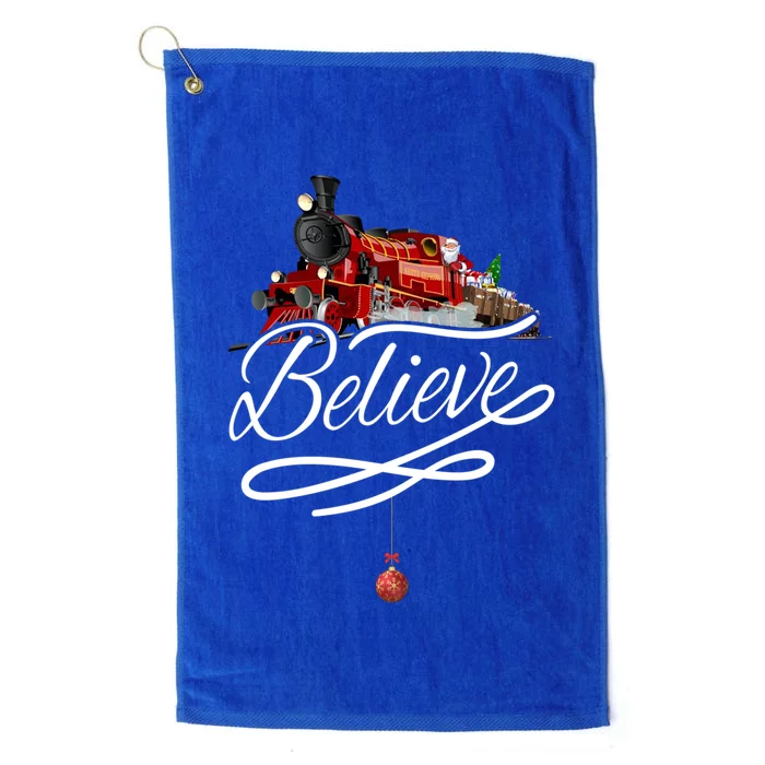 Believe Polar Express Christmas Holiday Train Platinum Collection Golf Towel