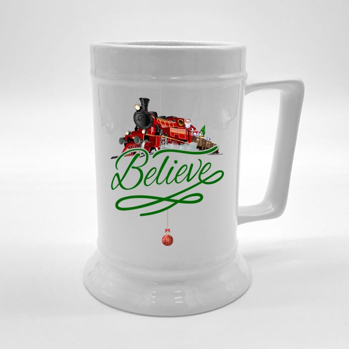 Believe Polar Express Christmas Holiday Train Front & Back Beer Stein