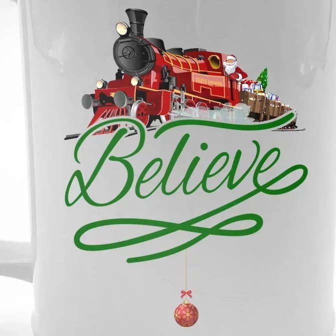 Believe Polar Express Christmas Holiday Train Front & Back Beer Stein