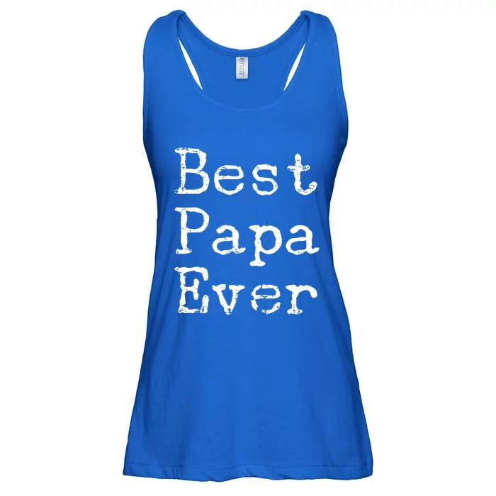 Best Papa Ever Gift Cute Father's Day Gift Idea For Dad Stepdad Gift Ladies Essential Flowy Tank