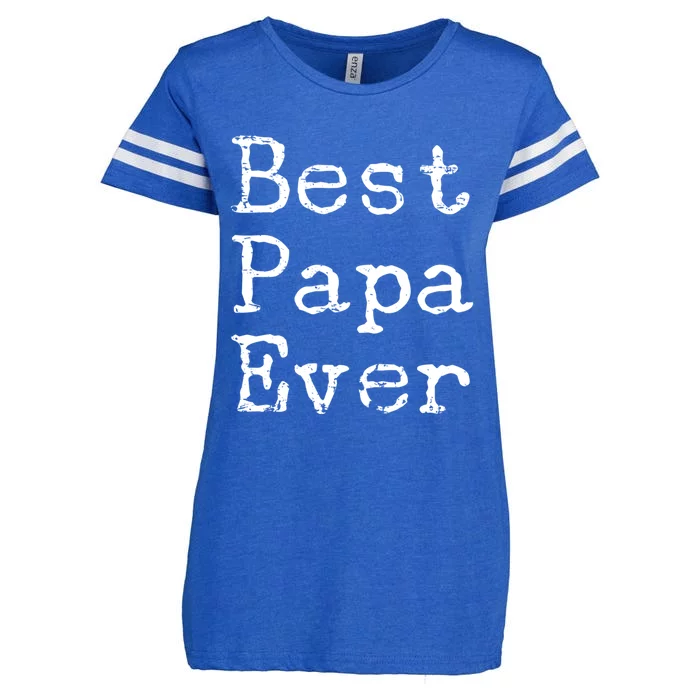 Best Papa Ever Gift Cute Father's Day Gift Idea For Dad Stepdad Gift Enza Ladies Jersey Football T-Shirt