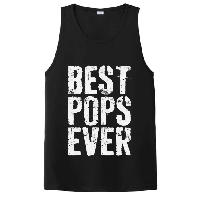 Best Pops Ever Father's Day Grandfather Performance Tank