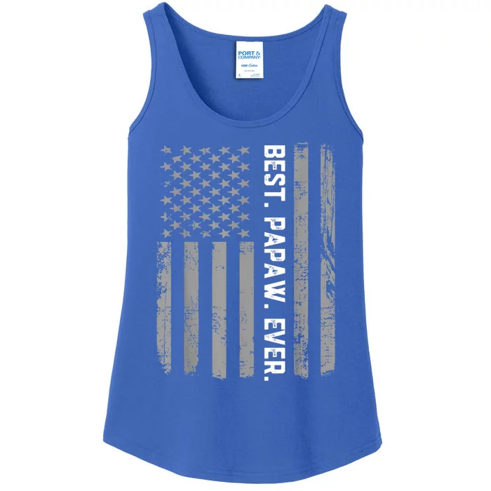 Best Papaw Ever Vintage American Flag Ladies Essential Tank