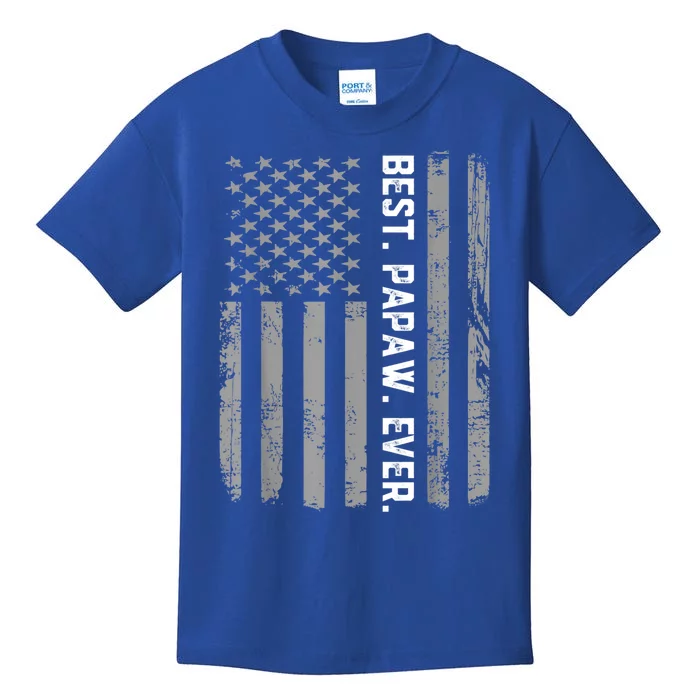 Best Papaw Ever Vintage American Flag Kids T-Shirt