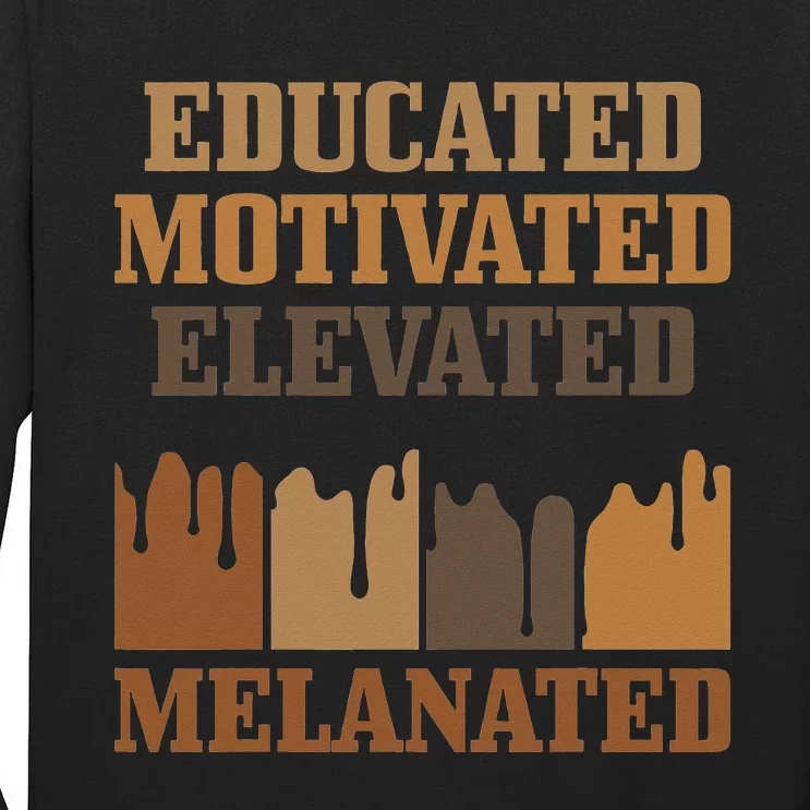 Black Pride Educated African Roots American Juneteenth Tall Long Sleeve T-Shirt