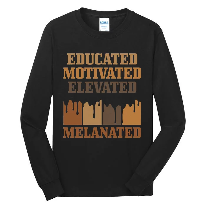 Black Pride Educated African Roots American Juneteenth Tall Long Sleeve T-Shirt