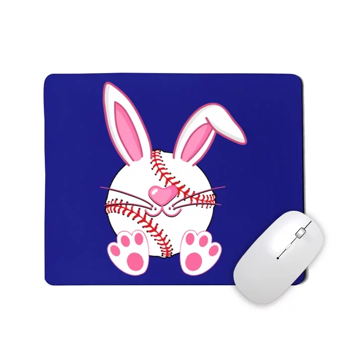 Baseball Player Easter Bunny Ears Easter Day Gift Mousepad