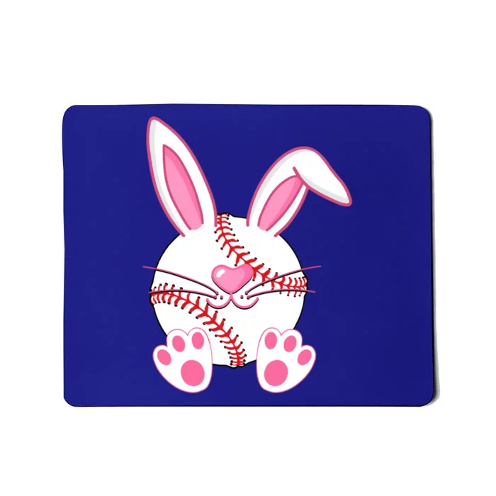 Baseball Player Easter Bunny Ears Easter Day Gift Mousepad