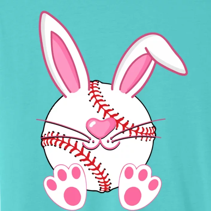 Baseball Player Easter Bunny Ears Easter Day Gift ChromaSoft Performance T-Shirt