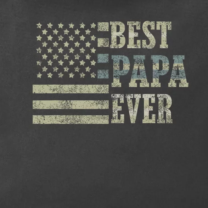 Best Papa Ever American Flag Usa Flag Zip Tote Bag