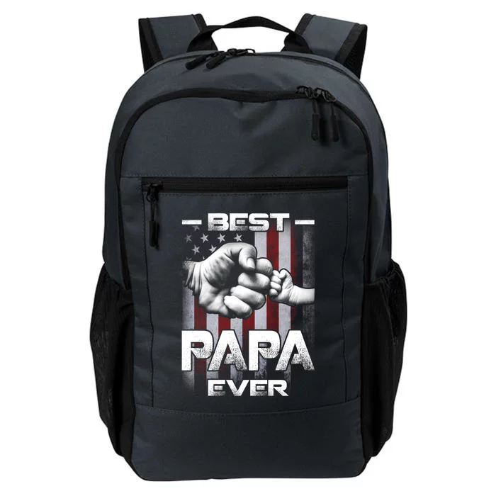 Best Papa Ever Fistcool Giftbump Usa Flag Father's Day Gift Daily Commute Backpack