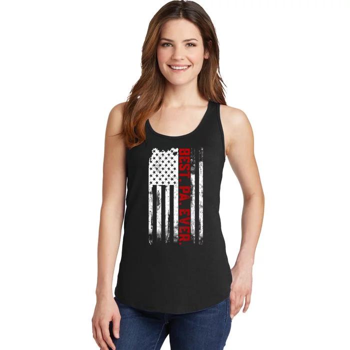 Best Pa Ever American Usa Flag Father’S Day Gift For Grandpa Ladies Essential Tank