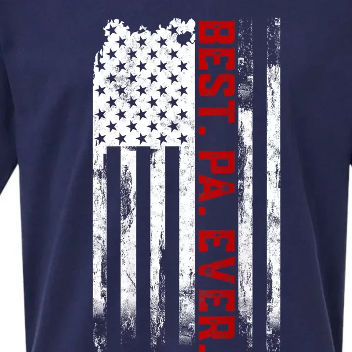 Best Pa Ever American Usa Flag Father’S Day Gift For Grandpa Sueded Cloud Jersey T-Shirt