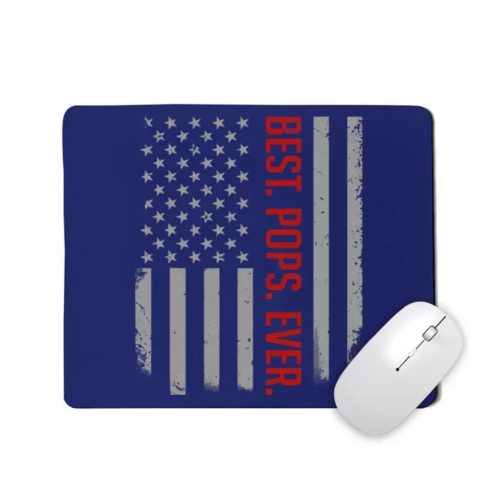 Best Pops Ever US American Flag Gifts For Father's Day Mousepad