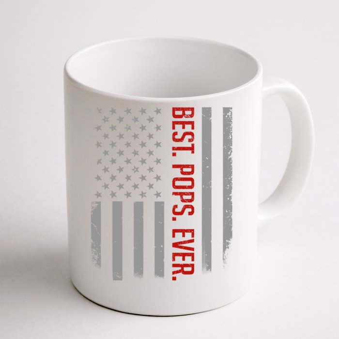 Best Pops Ever US American Flag Gifts For Father's Day Front & Back Coffee Mug