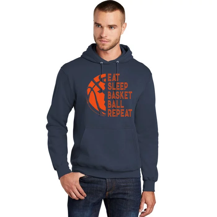 Basketball Player Eat Sleep Basketball Repeat Tall Hoodie