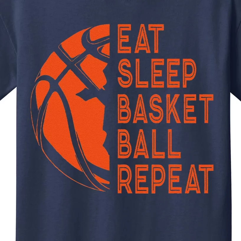 Basketball Player Eat Sleep Basketball Repeat Kids T-Shirt