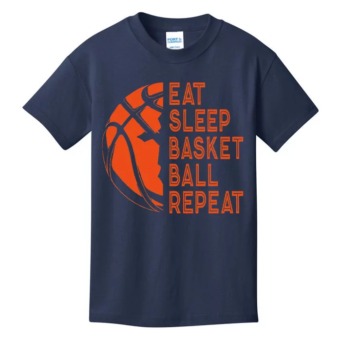 Basketball Player Eat Sleep Basketball Repeat Kids T-Shirt