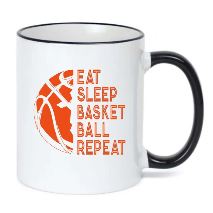 Basketball Player Eat Sleep Basketball Repeat Black Color Changing Mug