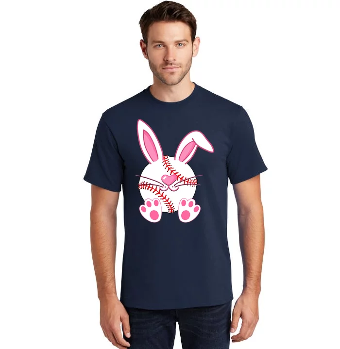 Baseball Player Easter Bunny Easter Day Tall T-Shirt