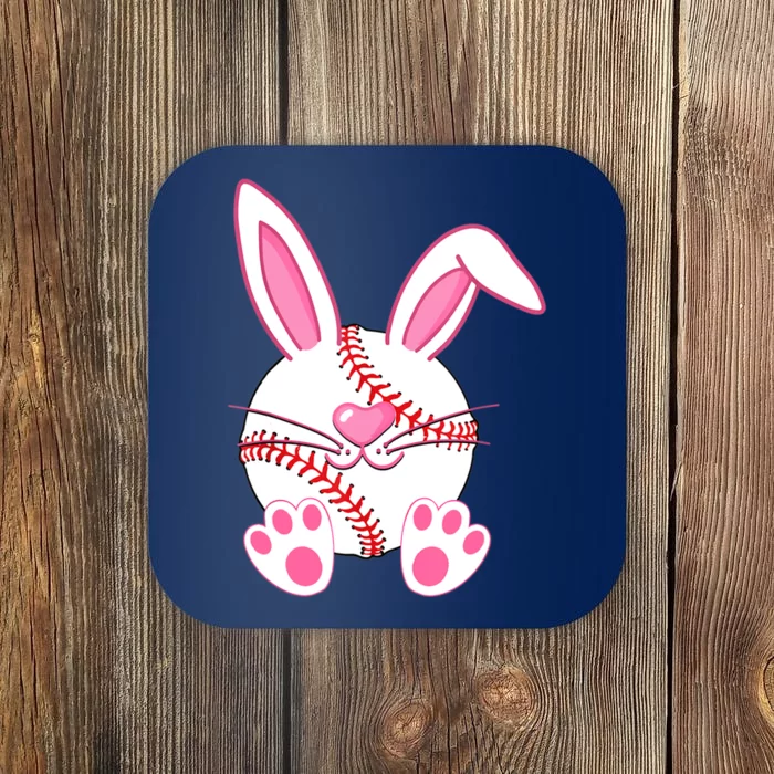 Baseball Player Easter Bunny Easter Day Coaster