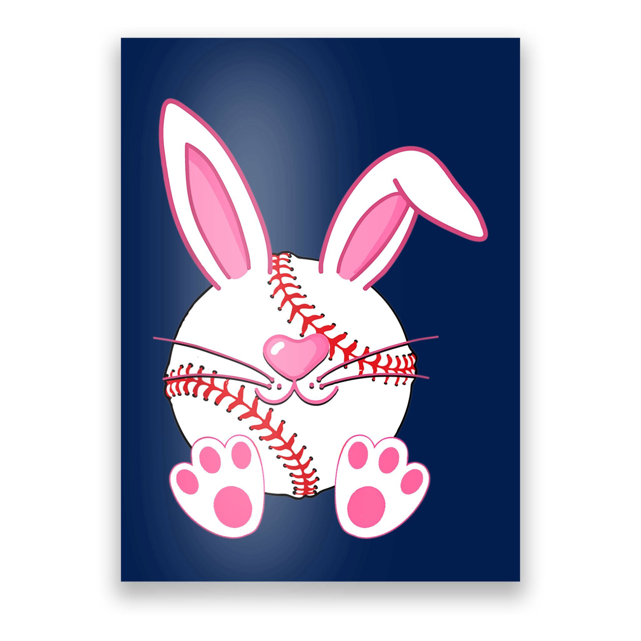 Rabbit Bunny Playing Baseball Cute Easter Day Kids Boys Baseball