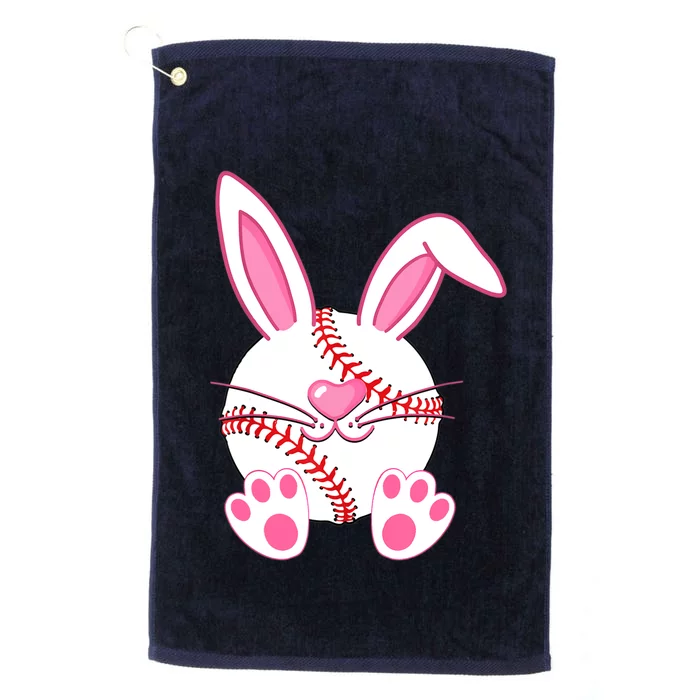 Baseball Player Easter Bunny Easter Day Platinum Collection Golf Towel