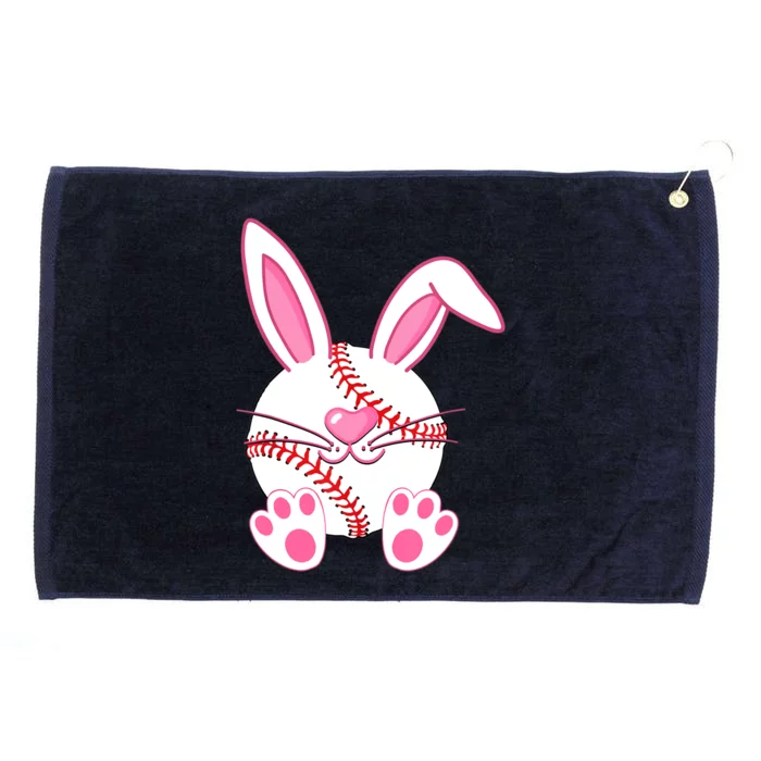 Baseball Player Easter Bunny Easter Day Grommeted Golf Towel