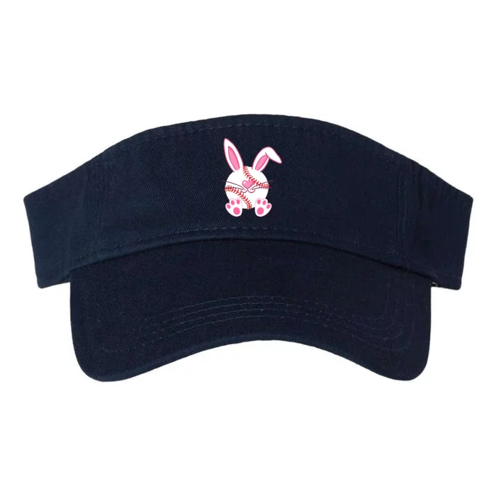 Baseball Player Easter Bunny Easter Day Valucap Bio-Washed Visor