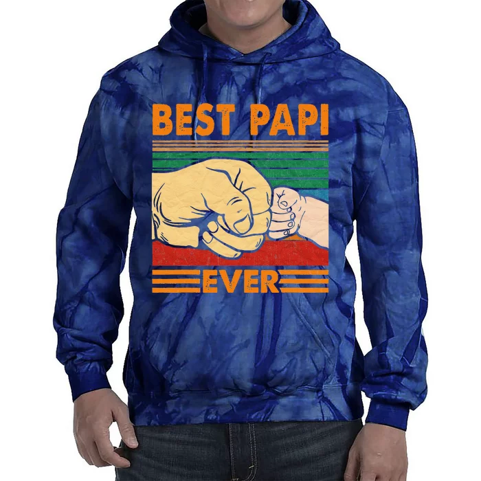 Best Papi Ever Vintage Dad Father Gifts Ideas Fathers Day Tie Dye Hoodie