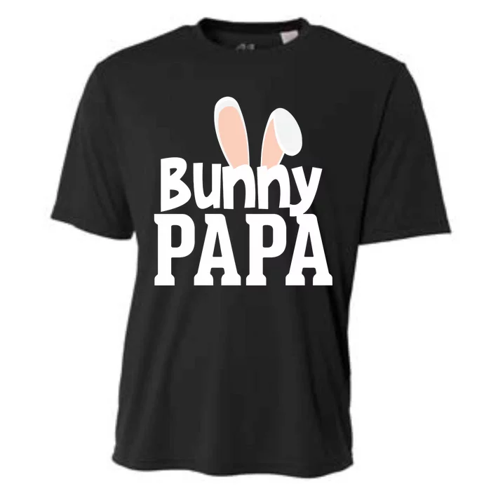 Bunny Papa Easter Rabbit Holiday Ears Parent Dad Granddad Gift Cooling Performance Crew T-Shirt